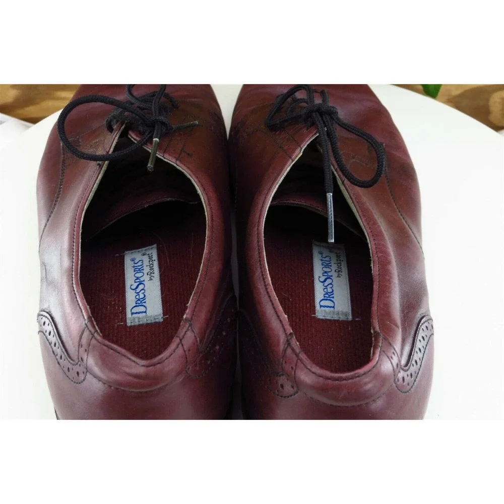 Dress Sports by Rockport Shoes Sz 10 M Red/Brown‎ Derby Oxfords Leather Men